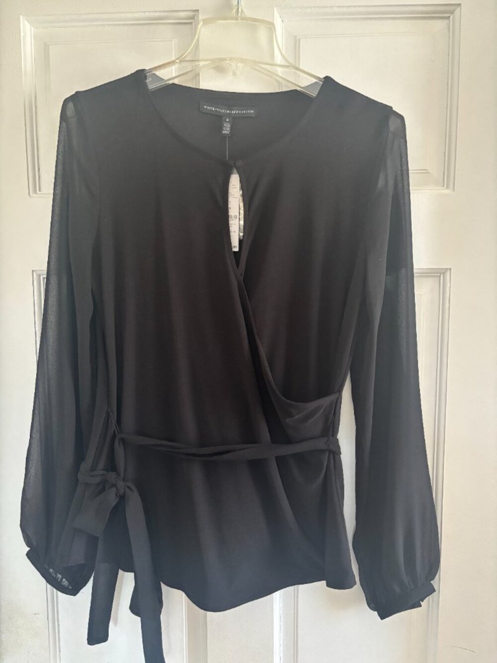 WHBM NWT Black Blouse